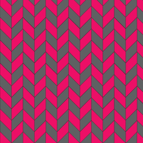 Gray-Pink Herringbone