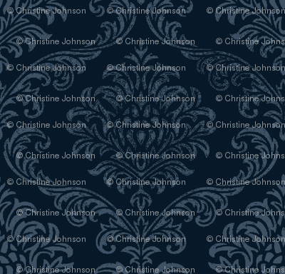 Timeless brocade/ indigo