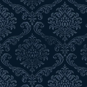 Timeless brocade/ indigo