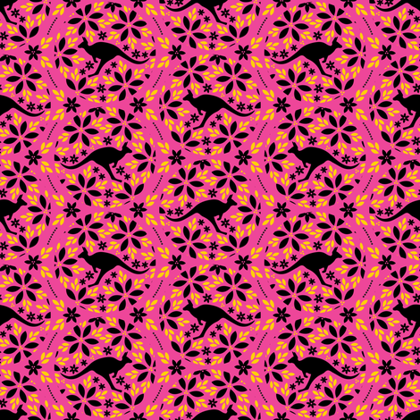 Flowers & Roos (Pink) fabric by robyriker on Spoonflower - custom fabric