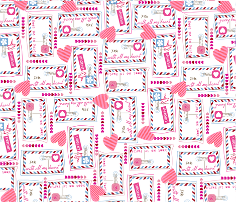 Long Lost Letters fabric by orangeblossomstudio on Spoonflower - custom fabric