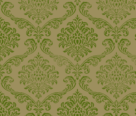 Timeless brocade/ Fern fabric by paragonstudios on Spoonflower - custom fabric