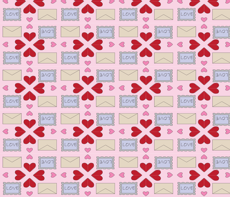 Letters of Love fabric by rebeccabenson on Spoonflower - custom fabric