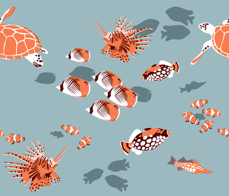 Retro Reef fabric by jwitting on Spoonflower - custom fabric