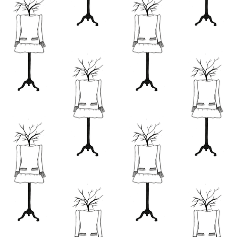 Sprouting Dress Form fabric by cnarducci on Spoonflower - custom fabric