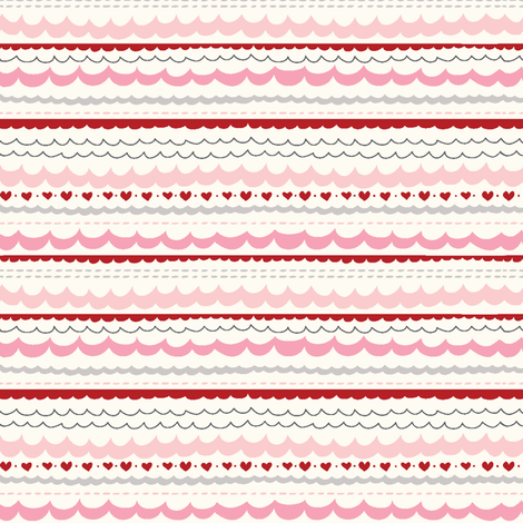 funny_bunny_love_scallop1 fabric by stacyiesthsu on Spoonflower - custom fabric