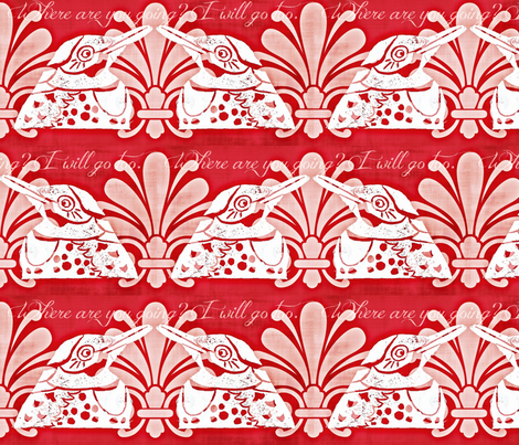I Will Go Too fabric by owlandchickadee on Spoonflower - custom fabric
