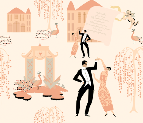 Lady Mary Gets Engaged (2) fabric by chickoteria on Spoonflower - custom fabric