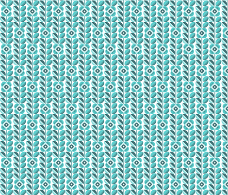 Flower blue fabric by cjldesigns on Spoonflower - custom fabric