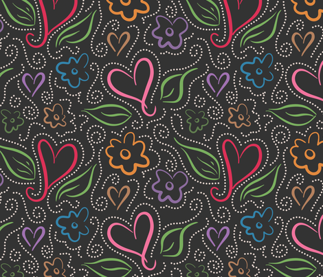 Love's In Bloom fabric by sew-me-a-garden on Spoonflower - custom fabric