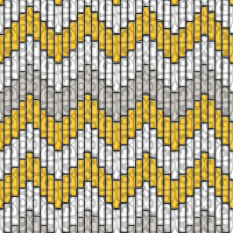 inuit_chevron_sunshine-3x fabric by glimmericks on Spoonflower - custom fabric