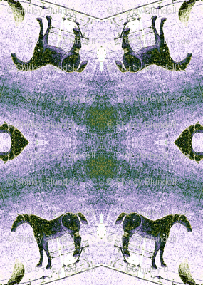 Weather vane  horse  - blue
