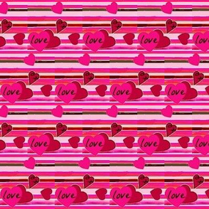 pink and red hearts 1