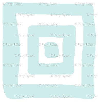 Retro Wonky Square (lt. aqua)