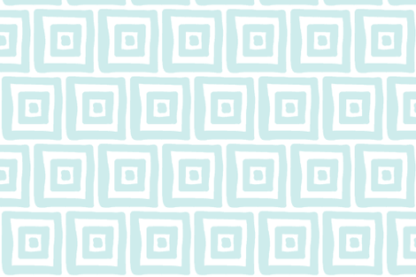 Retro Wonky Square (lt. aqua) fabric by pattyryboltdesigns on Spoonflower - custom fabric