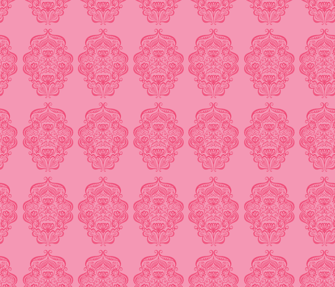 Rosalie Sweetly Pink fabric by meganhagelcreative on Spoonflower - custom fabric