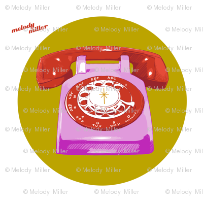 rotary phone decal