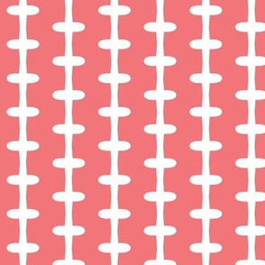 Barbed Wire Zig (salmon + white)