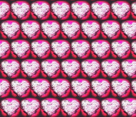 Shreaded Heart dark fabric by kimi_compassion on Spoonflower - custom fabric