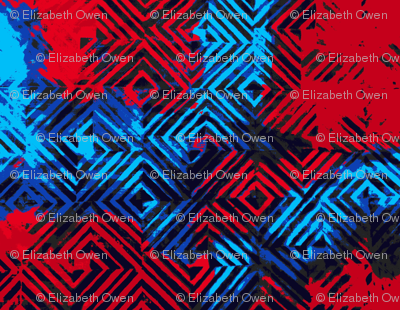 Diamond Blue and Red