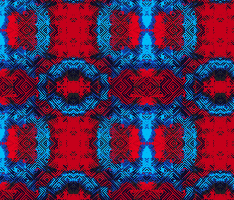 Diamond Blue and Red fabric by missekate on Spoonflower - custom fabric