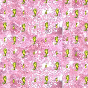 Seahorses in a Pink Sea