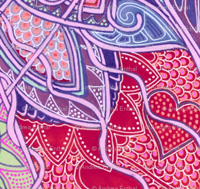 Puzzle Me a Delicate Lavender Butterfly (on red)