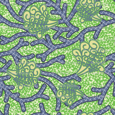 Wax Print Coastal African Fabric
