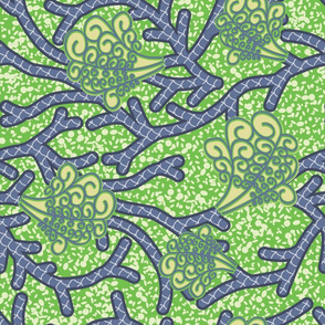 Wax Print Coastal African Fabric