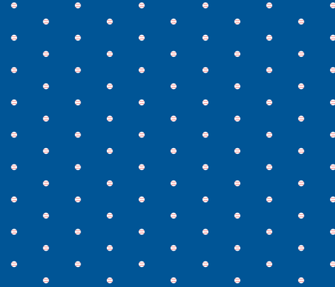 Baseball Dots Dodger Blue fabric by ben_goetting on Spoonflower - custom fabric