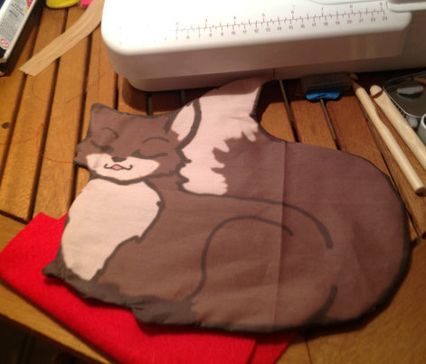 Cut and sew fox pillow slip