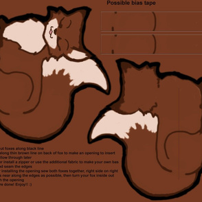 Cut and sew fox pillow slip
