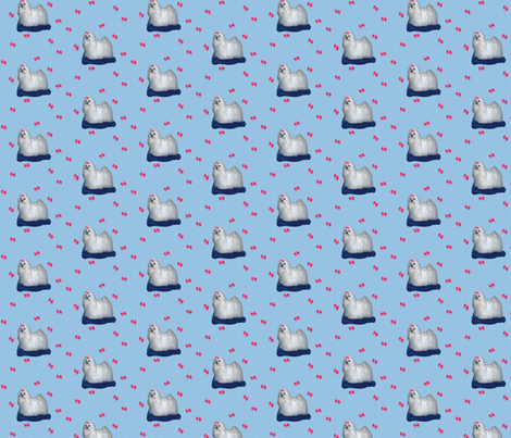 maltese dog fabric by krs_expressions on Spoonflower - custom fabric