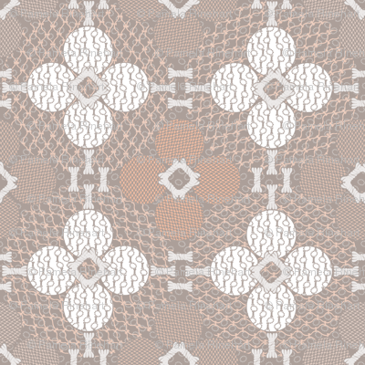 netted_and_knotted Taupe and Coral