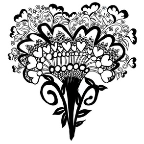 Art Deco Heart Half Drop, copyright seasparkles 2013
