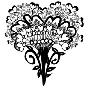 Art Deco Heart Small Repeat, copyright seasparkles 2013