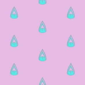 feathers mint & pink