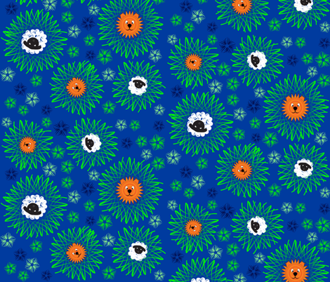 Lambs-and-Lions fabric by hmooreart on Spoonflower - custom fabric