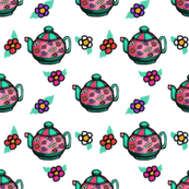 Teapots and Flowers