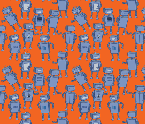 We are the Robots fabric by yourfriendamy on Spoonflower - custom fabric