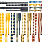 Aggressively Argyle: A collection of 7 Cut & Sew Bow-Ties