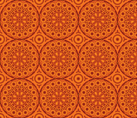 Southern Circles (Orange) fabric by robyriker on Spoonflower - custom fabric