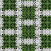 Green and white plaid
