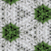 Green and White Polka Dot Round