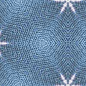 Blue and White Snowflake Star