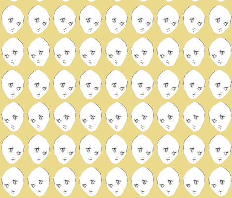 Are You Serious in Yellow fabric by sparegus on Spoonflower - custom fabric
