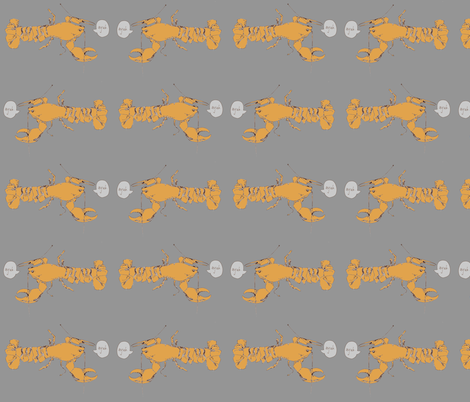 Tete a Tete in Gray fabric by sparegus on Spoonflower - custom fabric