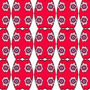 red flowered vase