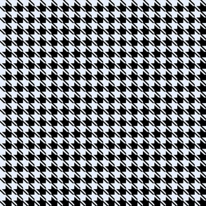 black pale blue houndstooth