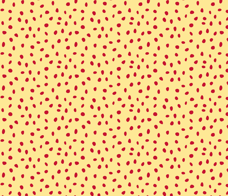 dalmatian red and neopolitan yellow fabric by glimmericks on Spoonflower - custom fabric